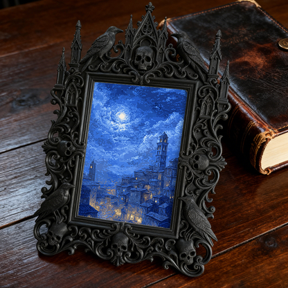 Gothic Dark Frame | Bird Watching Hut Decor, Photo Prop, Wall/Tabletop