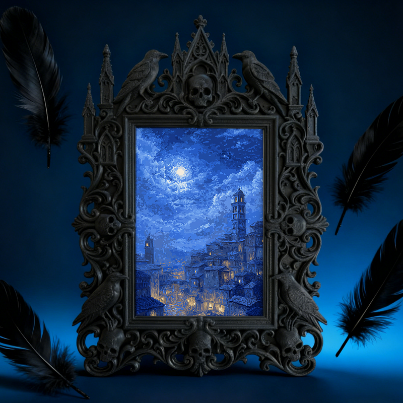 Gothic Dark Frame | Bird Watching Hut Decor, Photo Prop, Wall/Tabletop