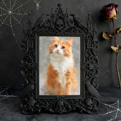 Gothic Dark Frame | Dark-themed Bakery Decor, Photo Ornament, Dual-use
