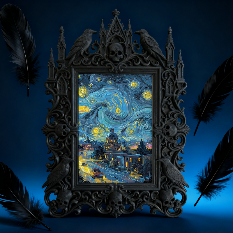 Gothic Dark Frame | Collectible Card Shop Decor, Photo Display, Waterproof Plastic