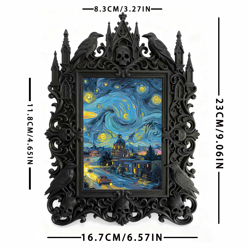 Gothic Dark Frame | Collectible Card Shop Decor, Photo Display, Waterproof Plastic