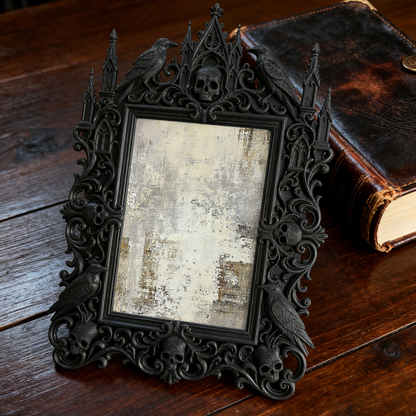 Premium Gothic Dark-style Photo Frame | Witchy Home Brewing Meadery Decor, Photo Ornament, Wall-mountable & Tabletop, Waterproof Rustic Fram