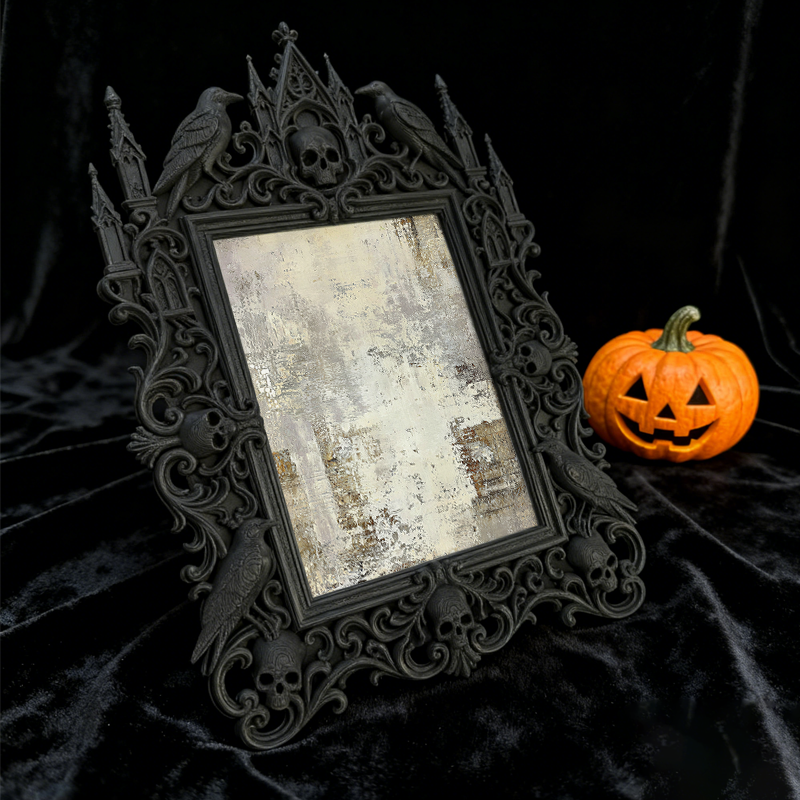Premium Gothic Dark-style Photo Frame | Witchy Home Brewing Meadery Decor, Photo Ornament, Wall-mountable & Tabletop, Waterproof Rustic Fram