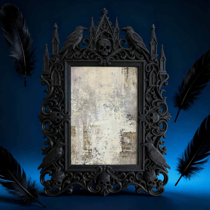 Premium Gothic Dark-style Photo Frame | Witchy Home Brewing Meadery Decor, Photo Ornament, Wall-mountable & Tabletop, Waterproof Rustic Fram