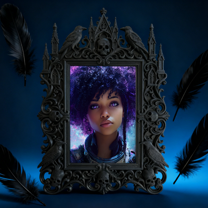 Popular Gothic Dark-style Photo Frame | Dark Fantasy RPG Game Master Desk Decor, Photo Ornament, Wall/Table Dual-use, Waterproof Game Frame