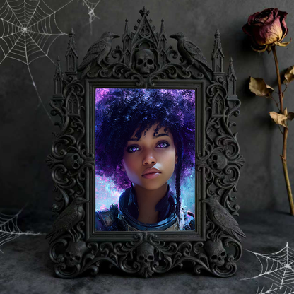 Popular Gothic Dark-style Photo Frame | Dark Fantasy RPG Game Master Desk Decor, Photo Ornament, Wall/Table Dual-use, Waterproof Game Frame