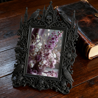 Luxury Gothic Dark-style Photo Frame | Gothic Themed Pop-up Bar Wall Decor, Photo Ornament, Dual-use Display, Waterproof Bar-style Plastic F