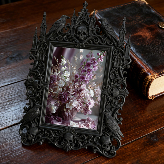 Luxury Gothic Dark-style Photo Frame | Gothic Themed Pop-up Bar Wall Decor, Photo Ornament, Dual-use Display, Waterproof Bar-style Plastic F