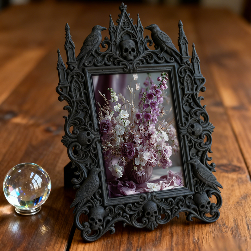 Luxury Gothic Dark-style Photo Frame | Gothic Themed Pop-up Bar Wall Decor, Photo Ornament, Dual-use Display, Waterproof Bar-style Plastic F
