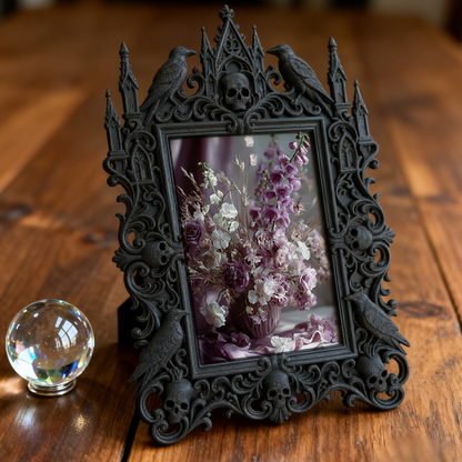 Luxury Gothic Dark-style Photo Frame | Gothic Themed Pop-up Bar Wall Decor, Photo Ornament, Dual-use Display, Waterproof Bar-style Plastic F
