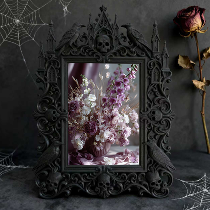 Luxury Gothic Dark-style Photo Frame | Gothic Themed Pop-up Bar Wall Decor, Photo Ornament, Dual-use Display, Waterproof Bar-style Plastic F