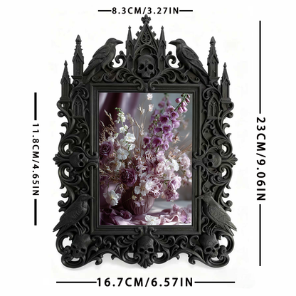 Luxury Gothic Dark-style Photo Frame | Gothic Themed Pop-up Bar Wall Decor, Photo Ornament, Dual-use Display, Waterproof Bar-style Plastic F