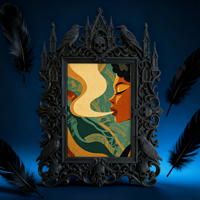 Premium Gothic Dark-style Photo Frame | Magical Potion Shop Counter Decor, Photo Ornament, Wall-mountable & Tabletop, Waterproof Plastic Fra