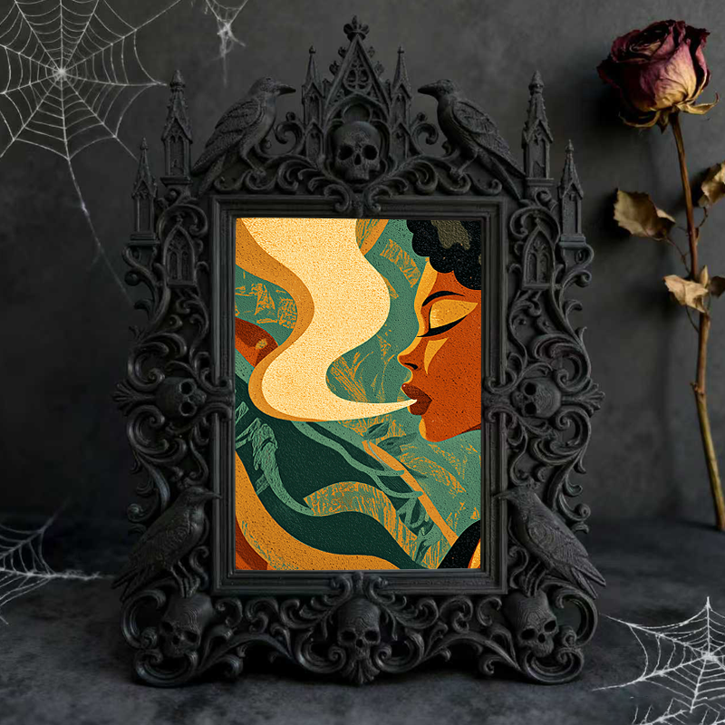 Premium Gothic Dark-style Photo Frame | Magical Potion Shop Counter Decor, Photo Ornament, Wall-mountable & Tabletop, Waterproof Plastic Fra