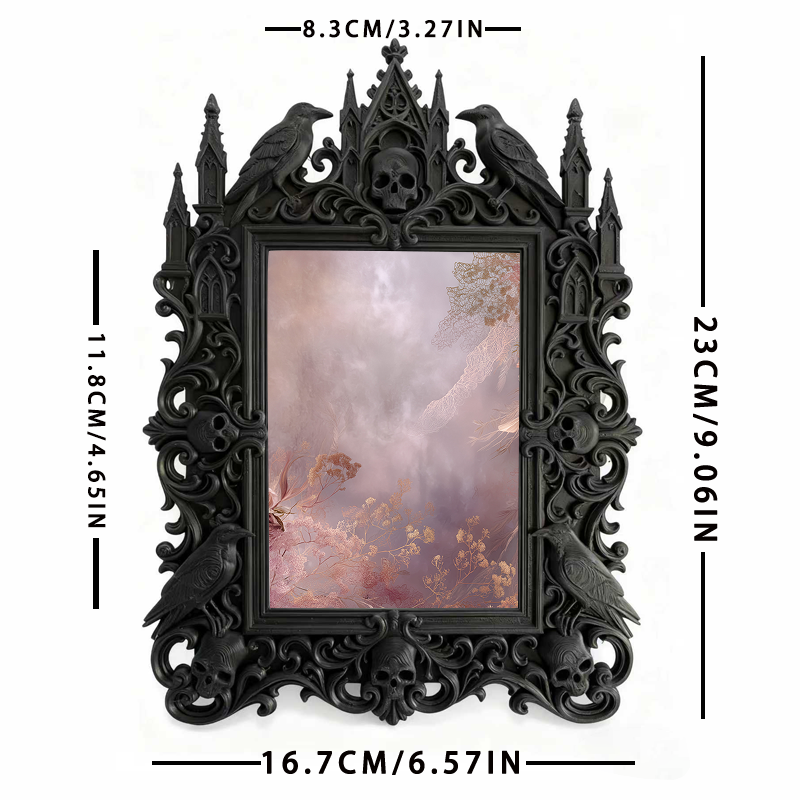 Top-rated Gothic Dark-style Photo Frame | Vampire-themed Bar Wall Decor, Photo Ornament, Dual-use Display, Waterproof Durable Plastic Frame