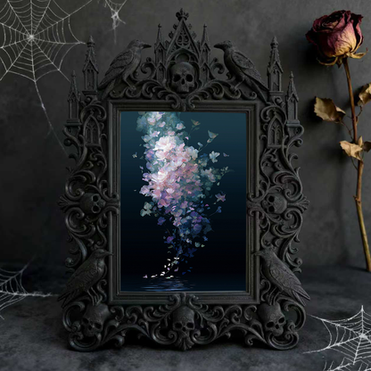 Luxury Gothic Dark-style Photo Frame | Gothic-style Tattoo Flash Shop Decor, Photo Ornament, Wall-mountable & Tabletop, Waterproof Matte Pla