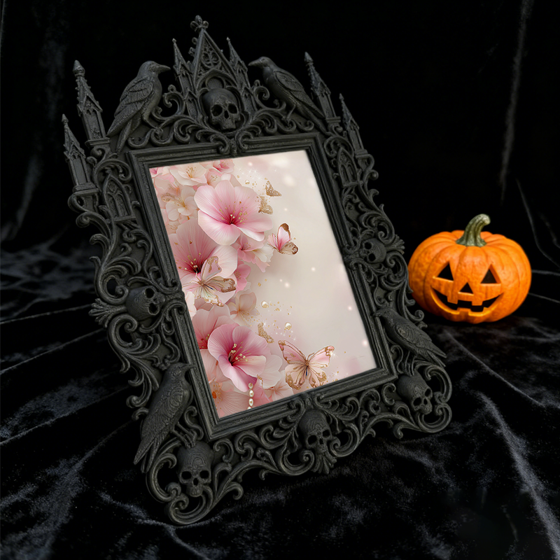 Trendy Gothic Dark-style Photo Frame | Dark Academia Dorm Door Decor, Photo Ornament, Dual-use Display, Waterproof Compact Frame
