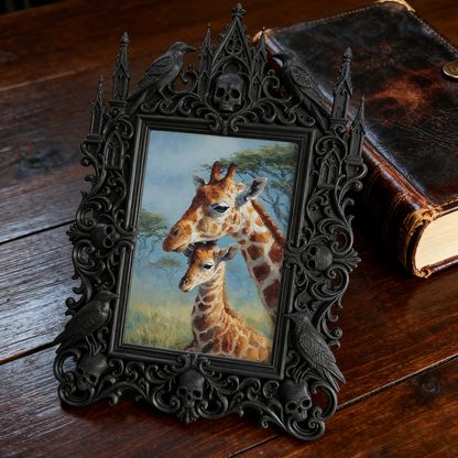 Premium Gothic Dark-style Photo Frame | Ghost Hunting Gear Shop Decor, Photo Ornament, Wall-mountable & Tabletop, Waterproof Portable Frame