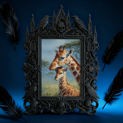 Premium Gothic Dark-style Photo Frame | Ghost Hunting Gear Shop Decor, Photo Ornament, Wall-mountable & Tabletop, Waterproof Portable Frame