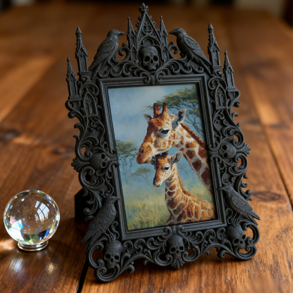 Premium Gothic Dark-style Photo Frame | Ghost Hunting Gear Shop Decor, Photo Ornament, Wall-mountable & Tabletop, Waterproof Portable Frame