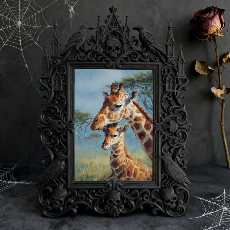 Premium Gothic Dark-style Photo Frame | Ghost Hunting Gear Shop Decor, Photo Ornament, Wall-mountable & Tabletop, Waterproof Portable Frame