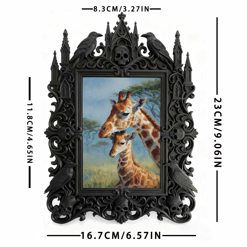 Premium Gothic Dark-style Photo Frame | Ghost Hunting Gear Shop Decor, Photo Ornament, Wall-mountable & Tabletop, Waterproof Portable Frame