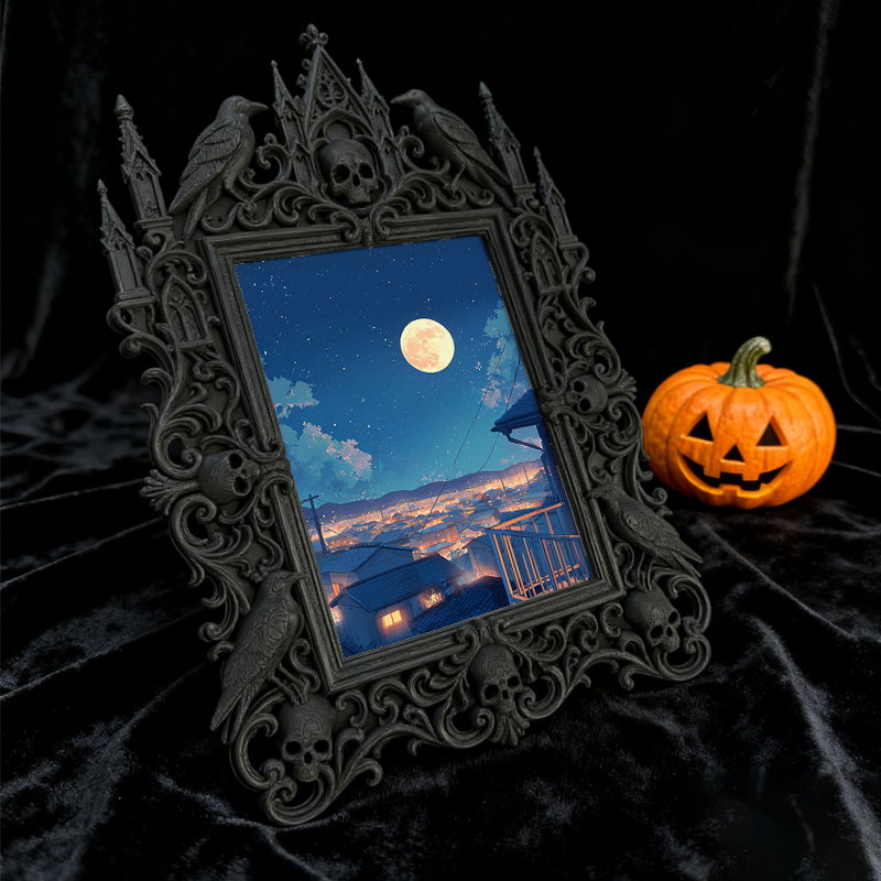 Popular Gothic Dark-style Photo Frame | Gothic Bakery Window Decor, Photo Ornament, Wall/Table Dual-use, Waterproof Heat-resistant Frame