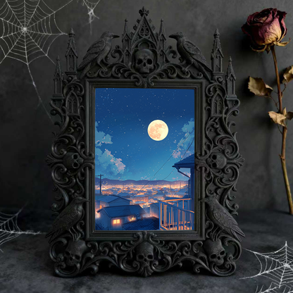Popular Gothic Dark-style Photo Frame | Gothic Bakery Window Decor, Photo Ornament, Wall/Table Dual-use, Waterproof Heat-resistant Frame