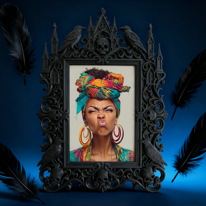 Top-rated Gothic Dark-style Photo Frame | Horror Escape Room Clue Wall Decor, Photo Ornament, Dual-use Display, Waterproof Reusable Frame