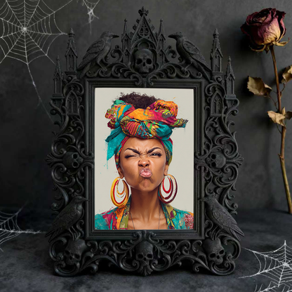 Top-rated Gothic Dark-style Photo Frame | Horror Escape Room Clue Wall Decor, Photo Ornament, Dual-use Display, Waterproof Reusable Frame