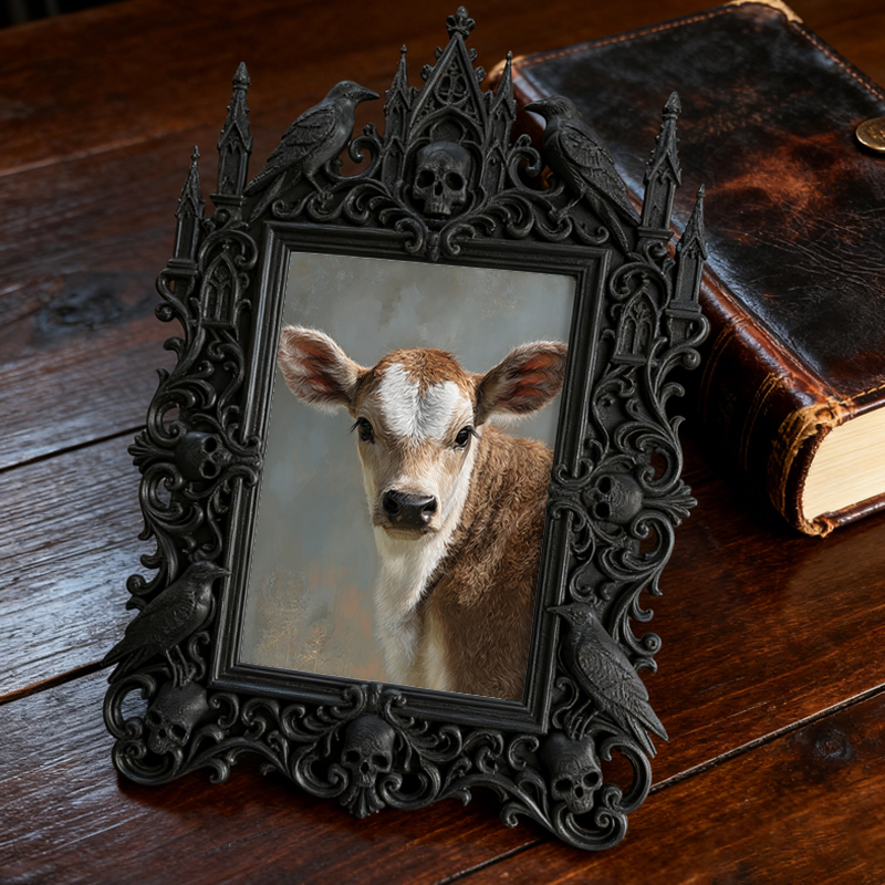 Bestseller Gothic Dark-style Photo Frame | Gothic Hair Salon Waiting Area Decor, Photo Ornament, Wall-mountable & Tabletop, Waterproof Stain