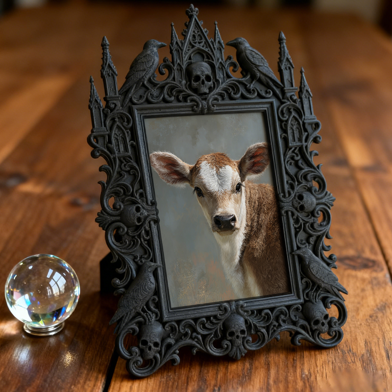 Bestseller Gothic Dark-style Photo Frame | Gothic Hair Salon Waiting Area Decor, Photo Ornament, Wall-mountable & Tabletop, Waterproof Stain