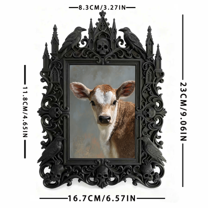 Bestseller Gothic Dark-style Photo Frame | Gothic Hair Salon Waiting Area Decor, Photo Ornament, Wall-mountable & Tabletop, Waterproof Stain
