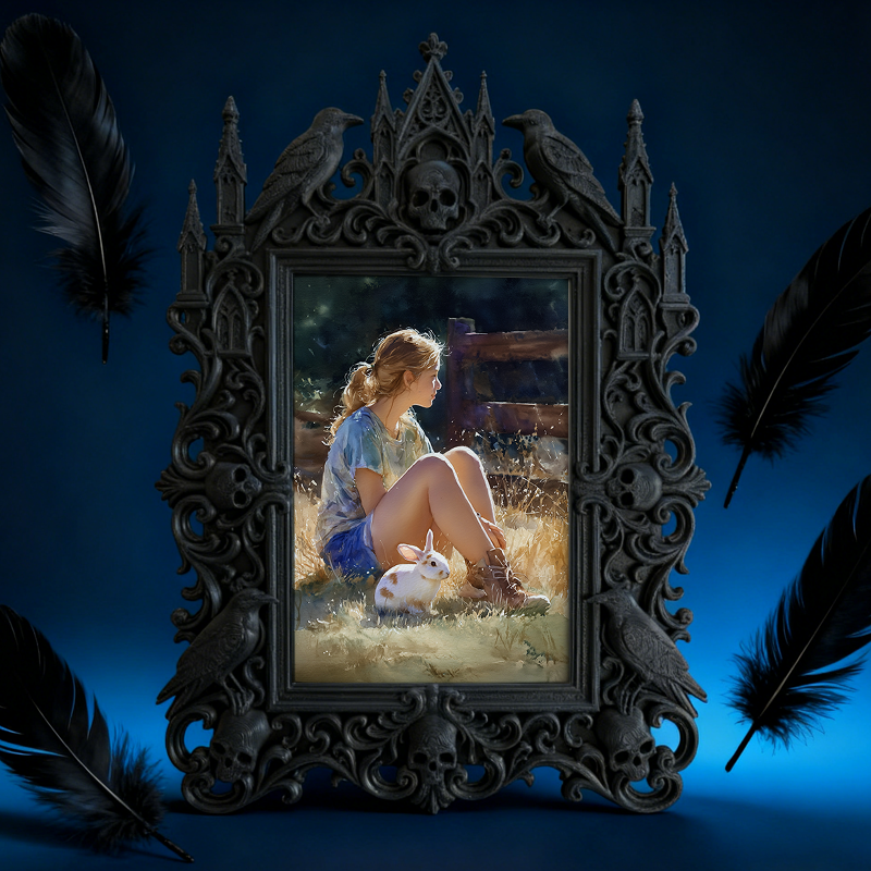 Luxury Gothic Dark-style Photo Frame | Vampire LARP Castle Bedroom Decor, Photo Ornament, Wall-mountable & Tabletop, Waterproof High-grade F