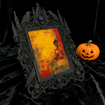 Trendy Gothic Dark-style Photo Frame | Paranormal Podcast Studio Decor, Photo Ornament, Dual-use Display, Waterproof Slim Plastic Frame