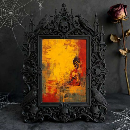 Trendy Gothic Dark-style Photo Frame | Paranormal Podcast Studio Decor, Photo Ornament, Dual-use Display, Waterproof Slim Plastic Frame