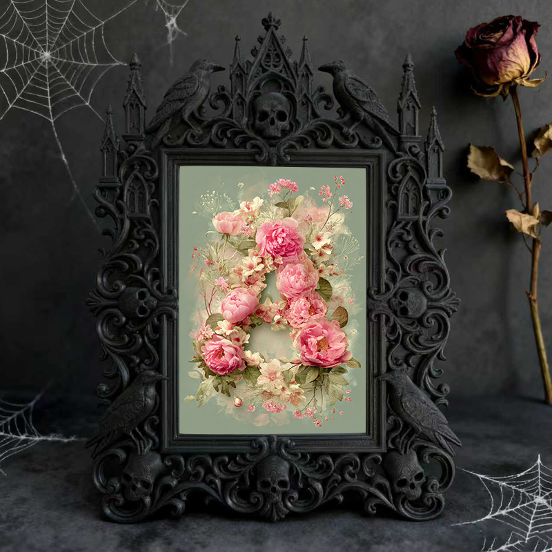 Popular Gothic Dark-style Photo Frame | Dark Fantasy Art Print Shop Decor, Photo Ornament, Wall/Table Dual-use, Waterproof Artistic Frame