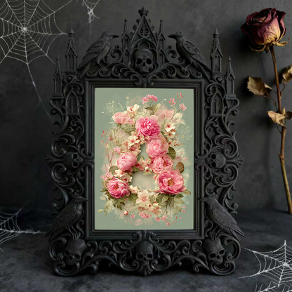 Popular Gothic Dark-style Photo Frame | Dark Fantasy Art Print Shop Decor, Photo Ornament, Wall/Table Dual-use, Waterproof Artistic Frame