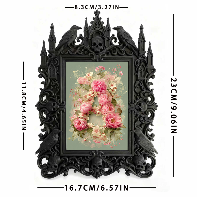 Popular Gothic Dark-style Photo Frame | Dark Fantasy Art Print Shop Decor, Photo Ornament, Wall/Table Dual-use, Waterproof Artistic Frame