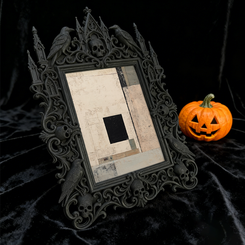 Top-rated Gothic Dark-style Photo Frame | Gothic Winery Tasting Room Decor, Photo Ornament, Dual-use Display, Waterproof Rustic Plastic Fram