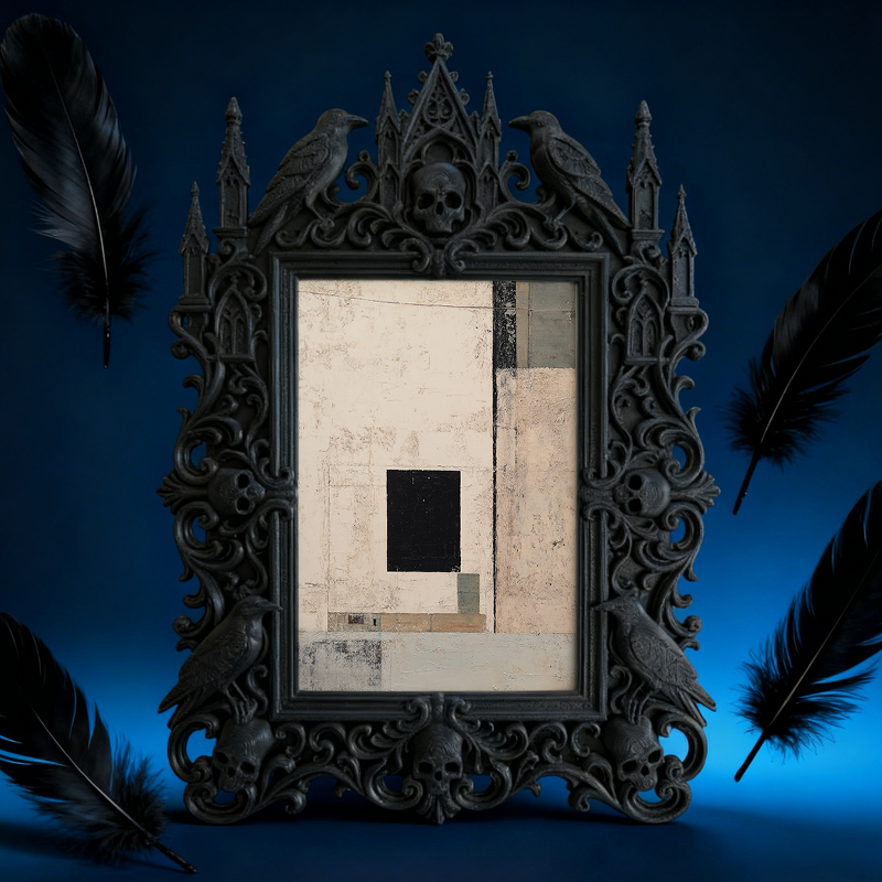 Top-rated Gothic Dark-style Photo Frame | Gothic Winery Tasting Room Decor, Photo Ornament, Dual-use Display, Waterproof Rustic Plastic Fram