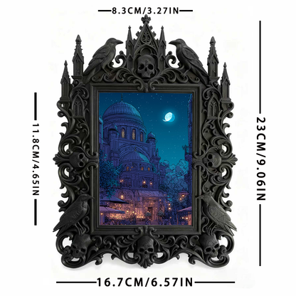 Hot-selling Gothic Dark-style Photo Frame | Gothic Themed Laundromat Decor, Photo Ornament, Wall/Table Dual-use, Waterproof Durable Frame
