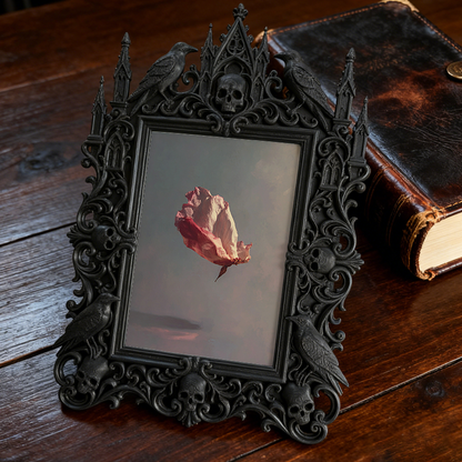 Luxury Gothic Dark-style Photo Frame | Gothic Mansion Tour Gift Shop Decor, Photo Ornament, Wall-mountable & Tabletop, Waterproof High-end F