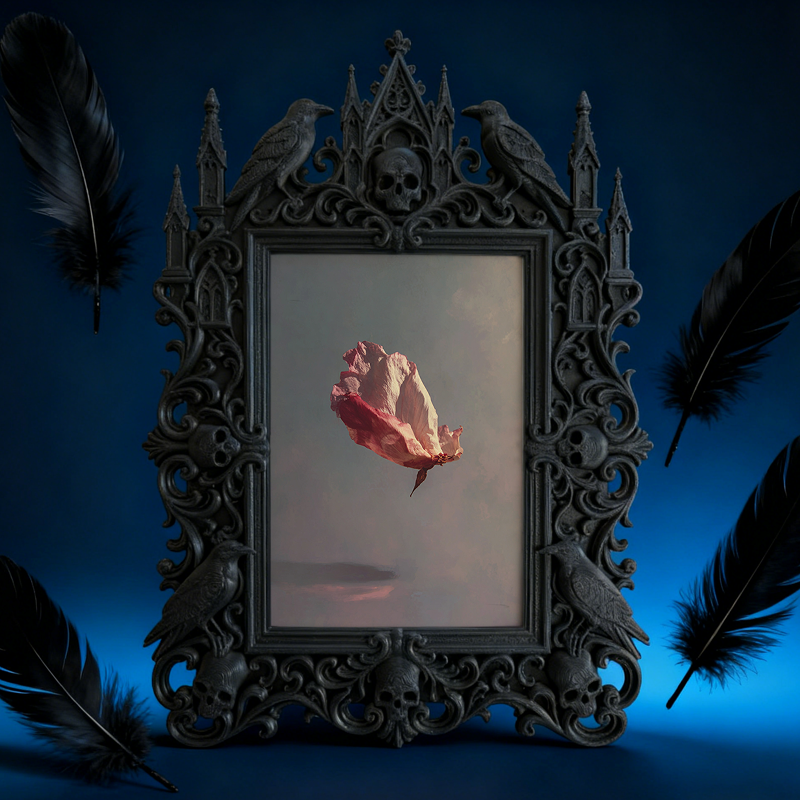 Luxury Gothic Dark-style Photo Frame | Gothic Mansion Tour Gift Shop Decor, Photo Ornament, Wall-mountable & Tabletop, Waterproof High-end F