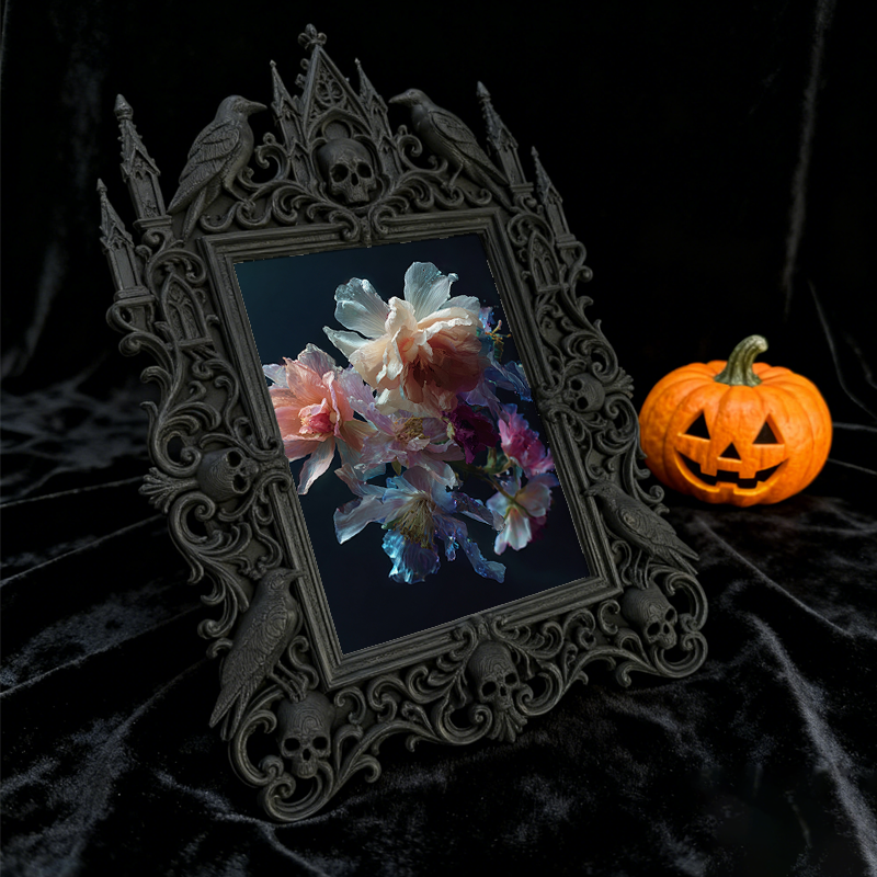 Popular Gothic Dark-style Photo Frame | Vampire Ball Themed Party Decor, Photo Ornament, Wall/Table Dual-use, Waterproof Gorgeous Frame