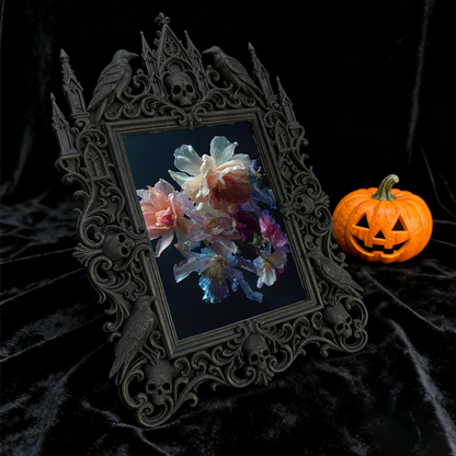 Popular Gothic Dark-style Photo Frame | Vampire Ball Themed Party Decor, Photo Ornament, Wall/Table Dual-use, Waterproof Gorgeous Frame