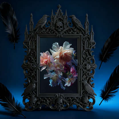 Popular Gothic Dark-style Photo Frame | Vampire Ball Themed Party Decor, Photo Ornament, Wall/Table Dual-use, Waterproof Gorgeous Frame