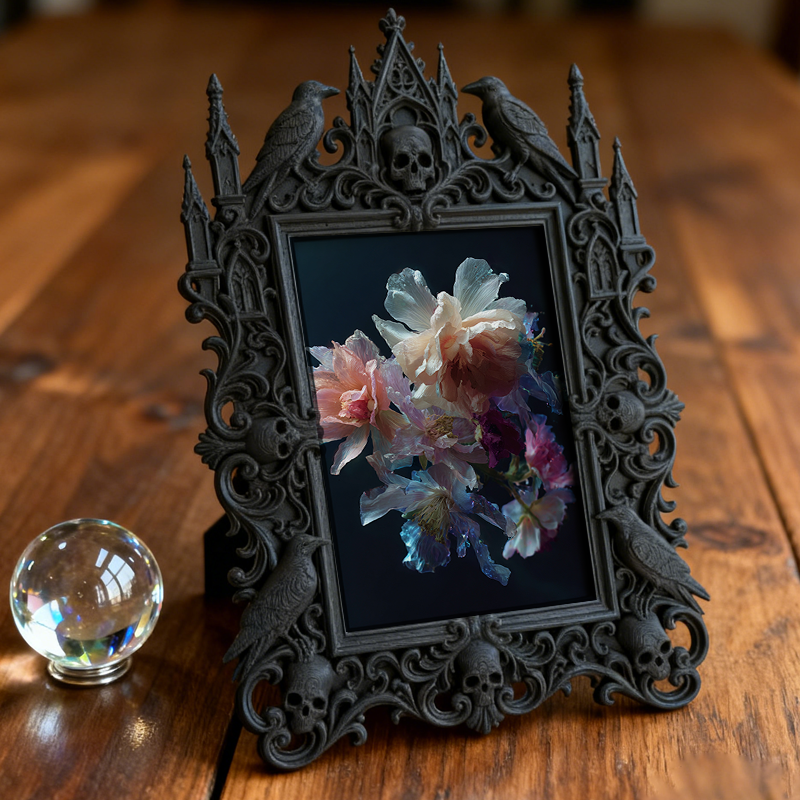Popular Gothic Dark-style Photo Frame | Vampire Ball Themed Party Decor, Photo Ornament, Wall/Table Dual-use, Waterproof Gorgeous Frame