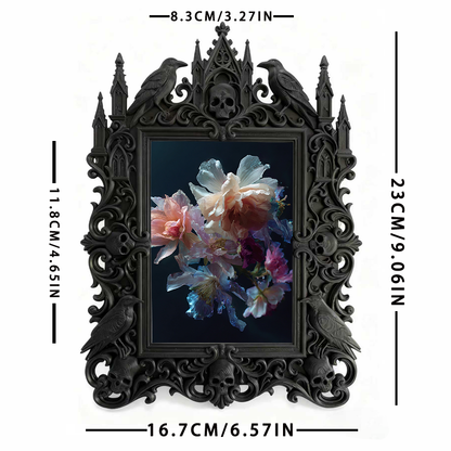 Popular Gothic Dark-style Photo Frame | Vampire Ball Themed Party Decor, Photo Ornament, Wall/Table Dual-use, Waterproof Gorgeous Frame