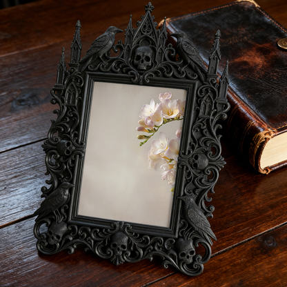 Top-rated Gothic Dark-style Photo Frame | Dark Academia Library Study Carrel Decor, Photo Ornament, Dual-use Display, Waterproof Eco-friendl